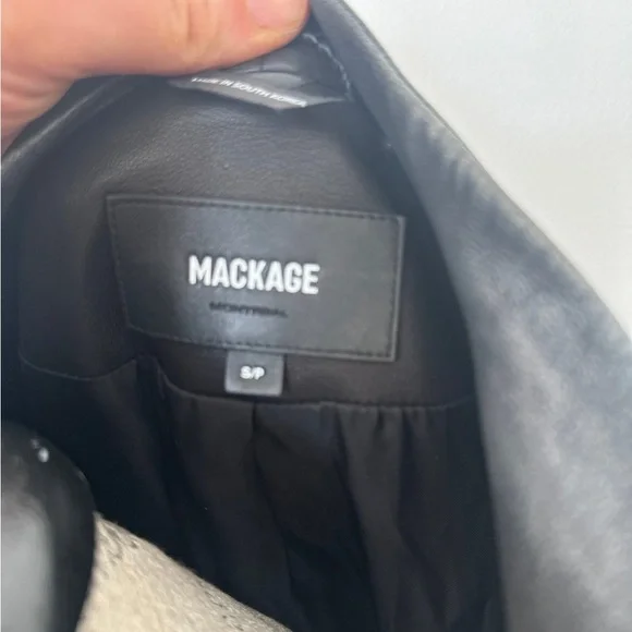 Mackage ‘Selena’ black lamb leather trench coat - Picture 7 of 7